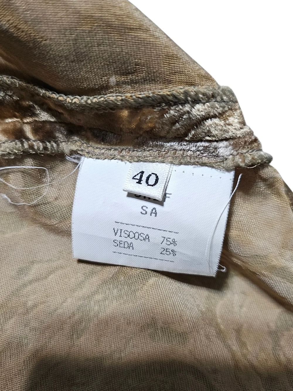 Roberto Torretta Velvet Burnout Pants 8 Silk Blend Y2K Boho NWT Brown